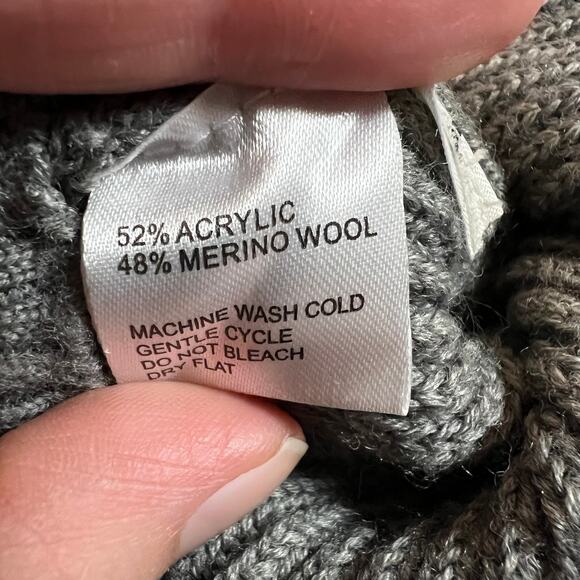 LOFT Lounge Cowl Neck Full Zipper Tunic Sweater Jacket Size Large Cozy Casual - Picture 7 of 9